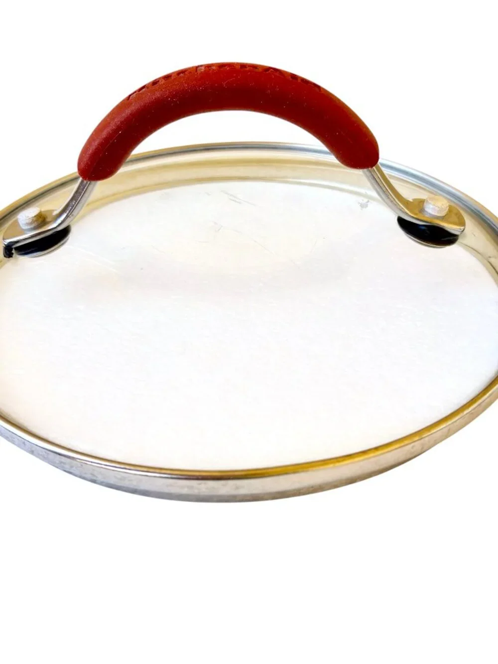 KitchenAid Brand Glass Pot LID ONLY Red Handle Replacement 6 1/8